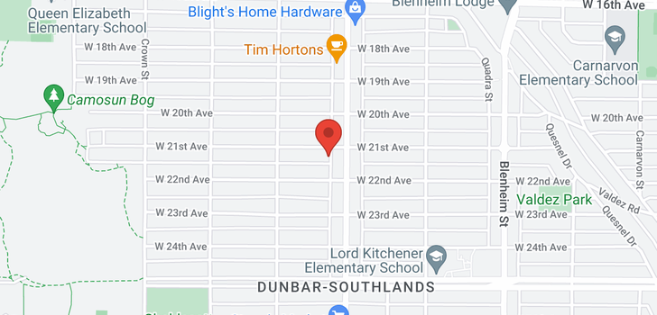 map of 3622 W 21ST AVENUE